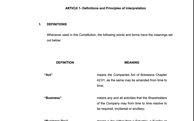 Fixed Term Employment Contract (short form)